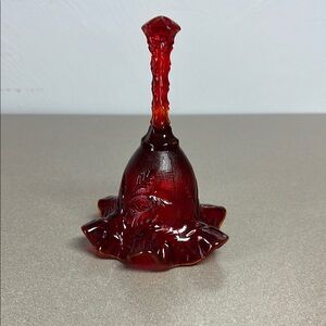 Fenton Scarlet Glass Art with Fluted Edge